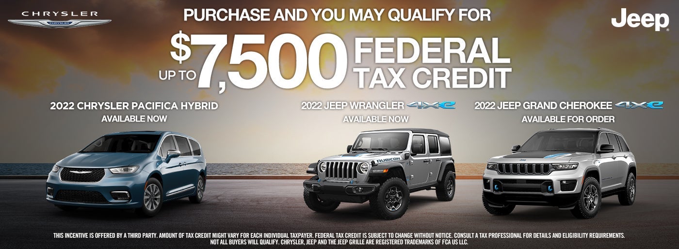 up to 7500 federal tax credit